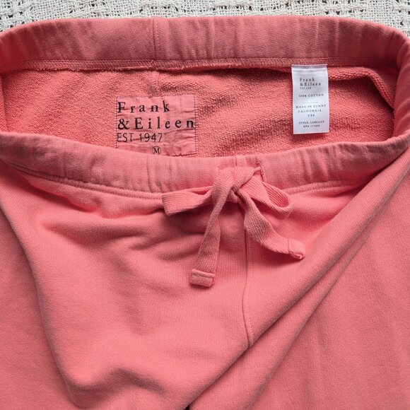 Frank & Eileen Catherine Cropped Sweatpants Wild Strawberry Womens M Cotton Pink - Picture 5 of 7